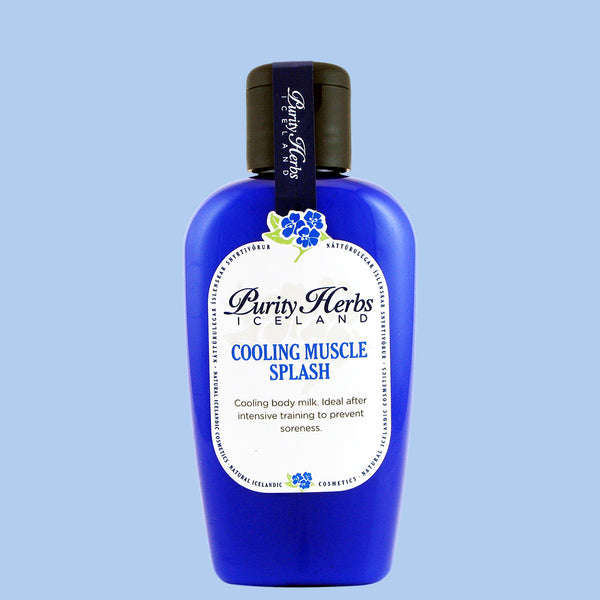 Cooling Muscle Splash. Cooling lotion to use after exercising. Softens and cools the muscles after intense training.