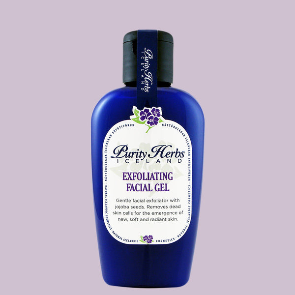 Exfoliating Facial Gel that cleans and refreshes removes dead skin cells and impurities from the face. The Gel contains jojoba seeds, perfect for exfoliation.