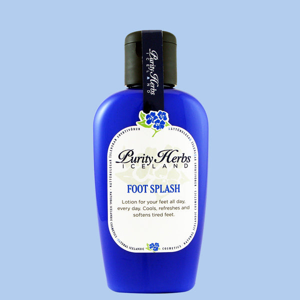 Foot Splash. A perfect lotion for your feet. It has a cooling and soothing effect on your tired feet. Minimizes odor and has anti-fungal properties. It recommended for athletes.