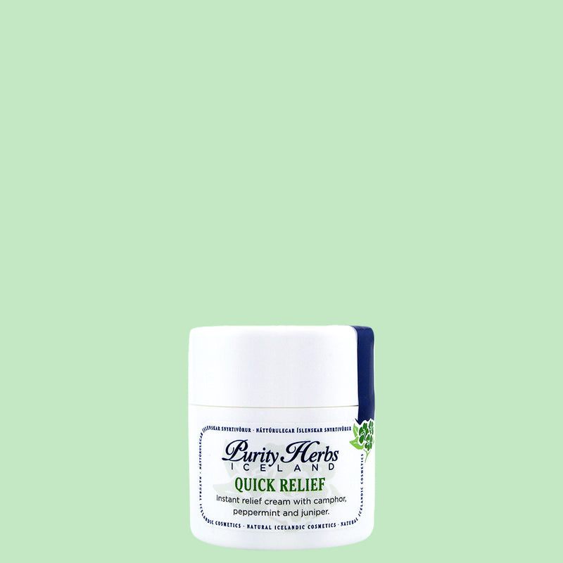 Quick Relief, a Powerful natural painkiller. This cream helps to ease sinus and tension headaches, acting as prevention at the onset of aches and aids to relieve pain.