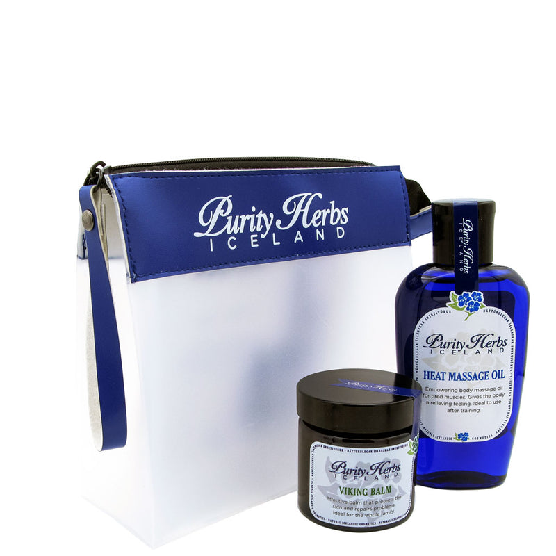 Heat Massage Oil and Viking balm, an ideal gift set for active people